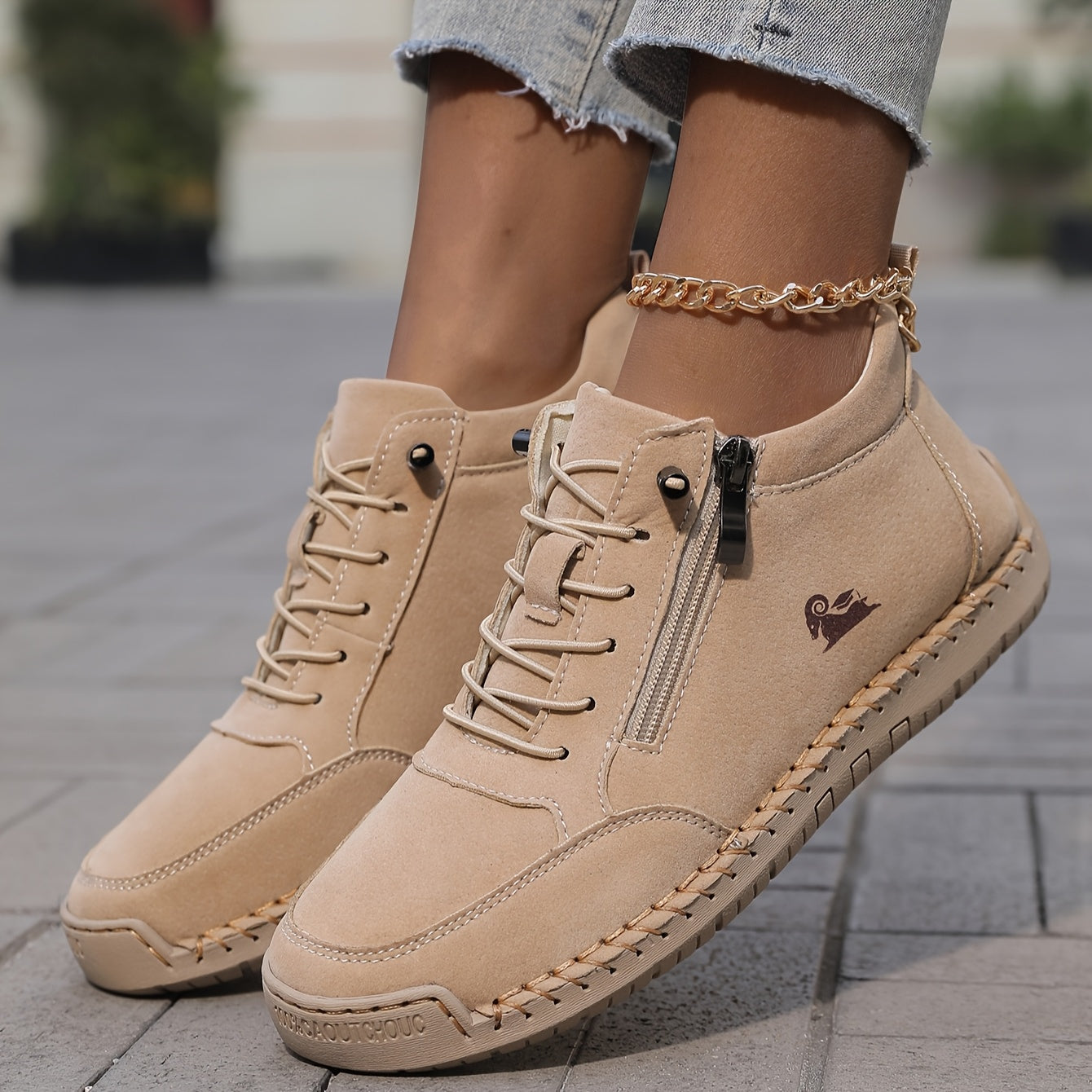 womens-casual-synthetic-sneakers-with-side-zipper-and-lace-up-4