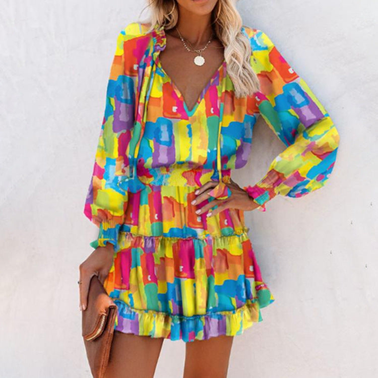 womens-casual-woven-mini-dress-with-neck-ties-and-tiered-ruffles-8