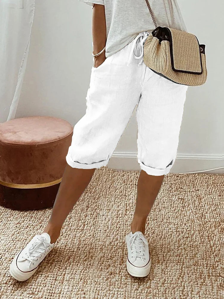 womens-casual-woven-shorts-with-drawstring-waist-and-rolled-hem-5