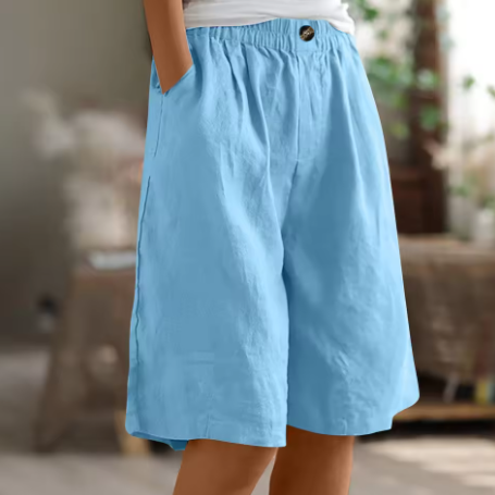 womens-casual-woven-shorts-with-elastic-waist-and-side-pockets-7