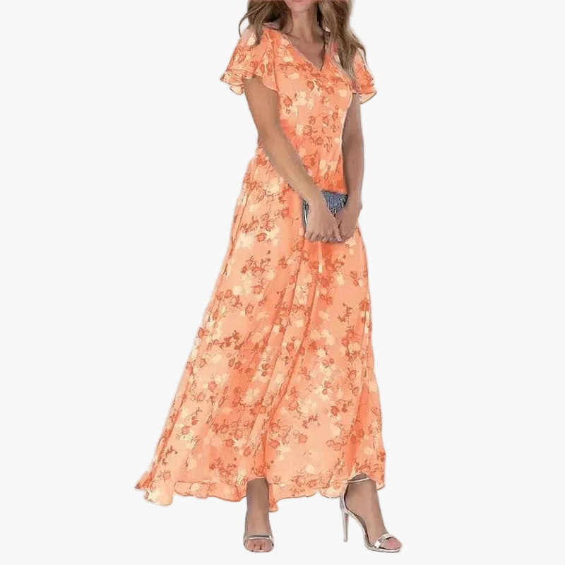 womens-chiffon-maxi-dress-with-v-neck-and-flutter-sleeves-1