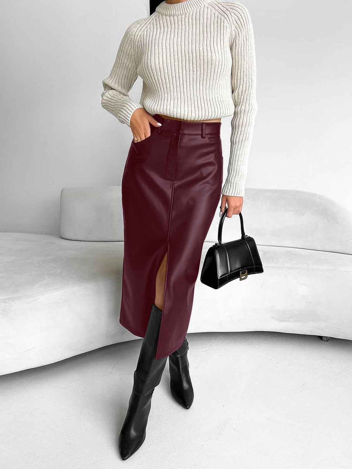 womens-coated-faux-skirt-with-front-slit-and-back-zipper-5