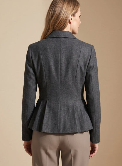 Hedwig - Double-Breasted Peplum Blazer