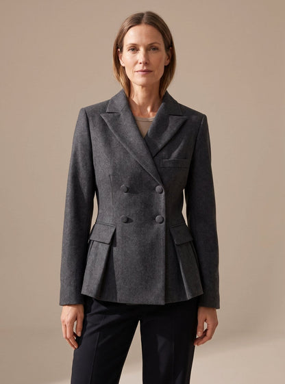 Hedwig - Double-Breasted Peplum Blazer