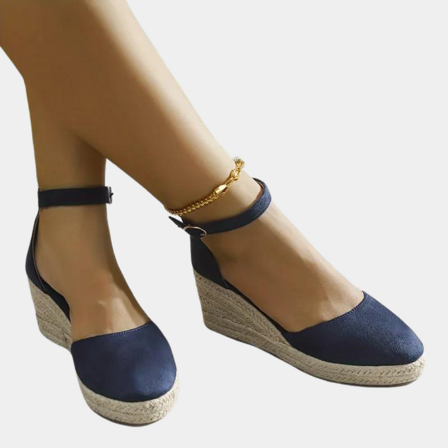 womens-dressy-canvas-wedge-heels-with-buckle-strap-and-closed-toe-6