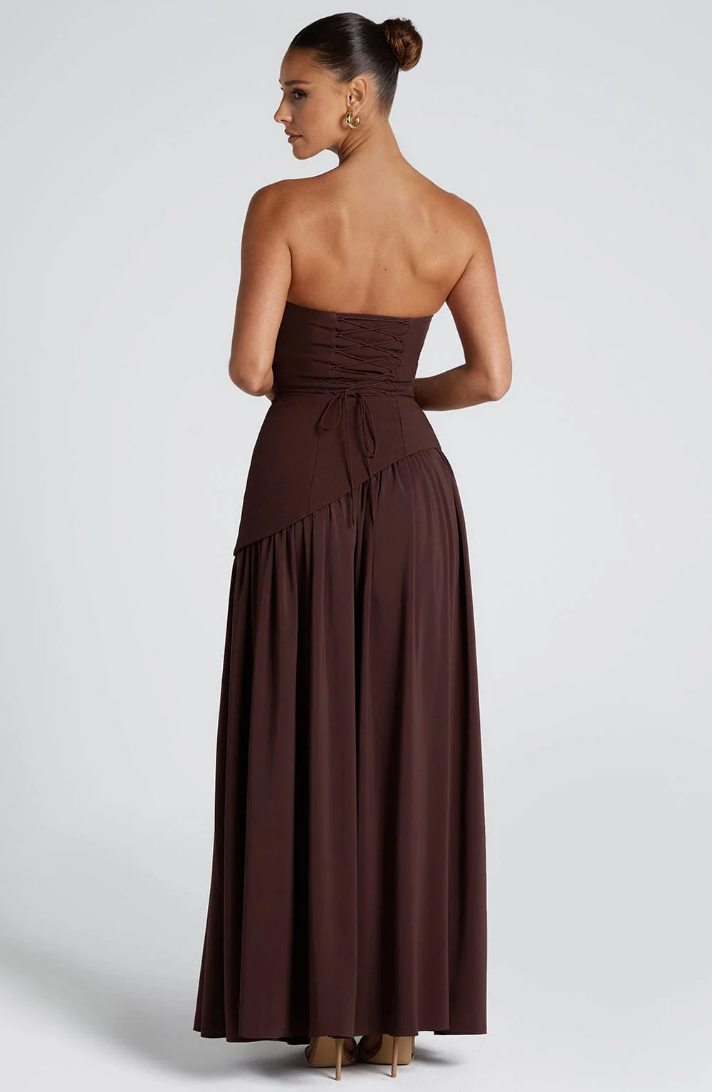 womens-evening-woven-maxi-dress-with-side-slit-and-scarf-7