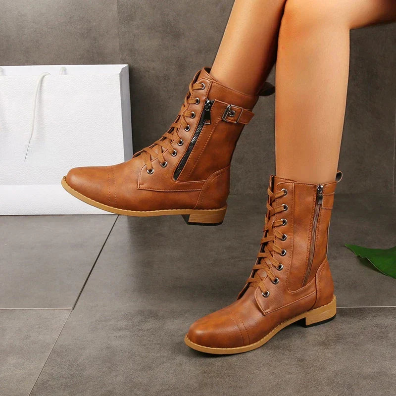womens-faux-ankle-boots-with-lace-up-and-side-zipper-2