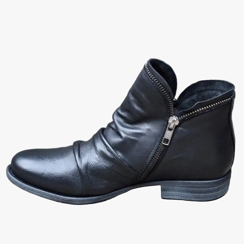 womens-faux-ankle-boots-with-side-zipper-and-ruched-vamp-1