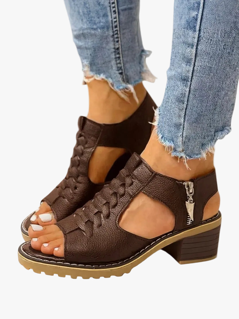 womens-faux-sandals-with-side-zipper-and-block-heel-1
