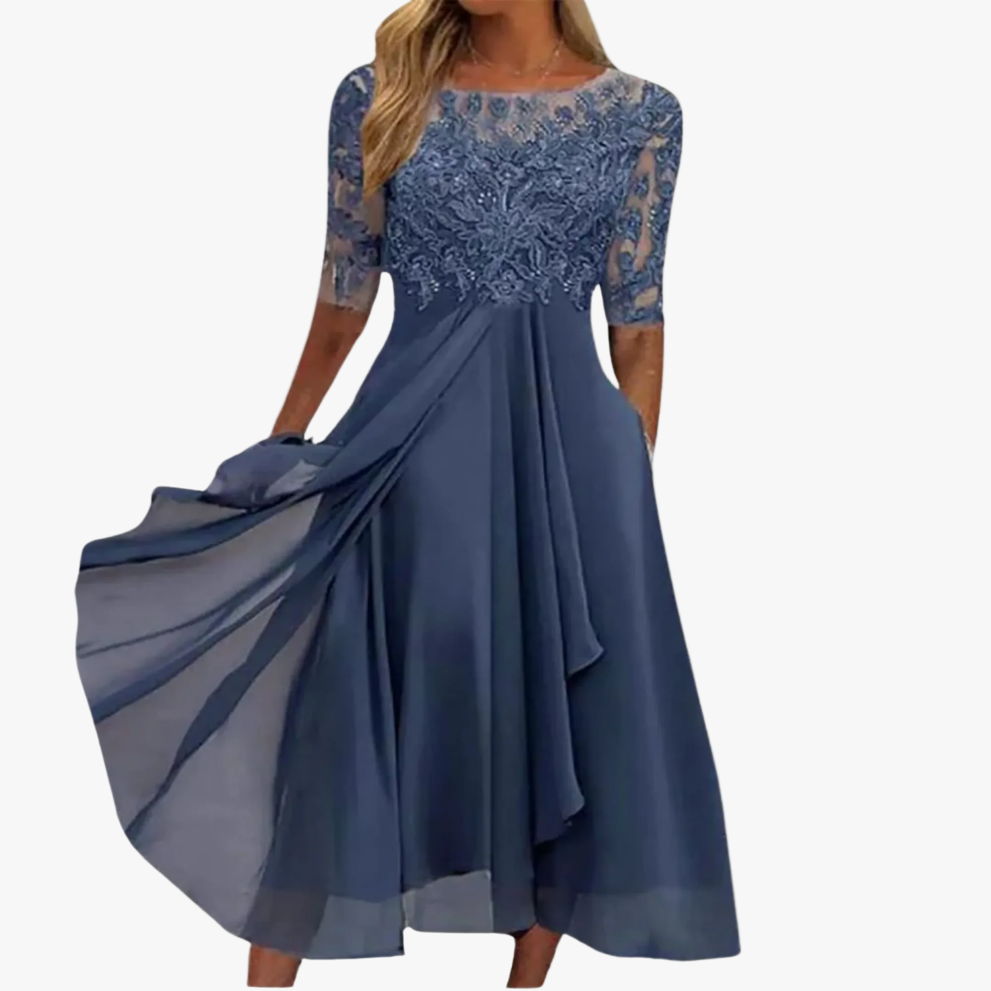 womens-formal-lace-and-mesh-midi-dress-with-back-zipper-1