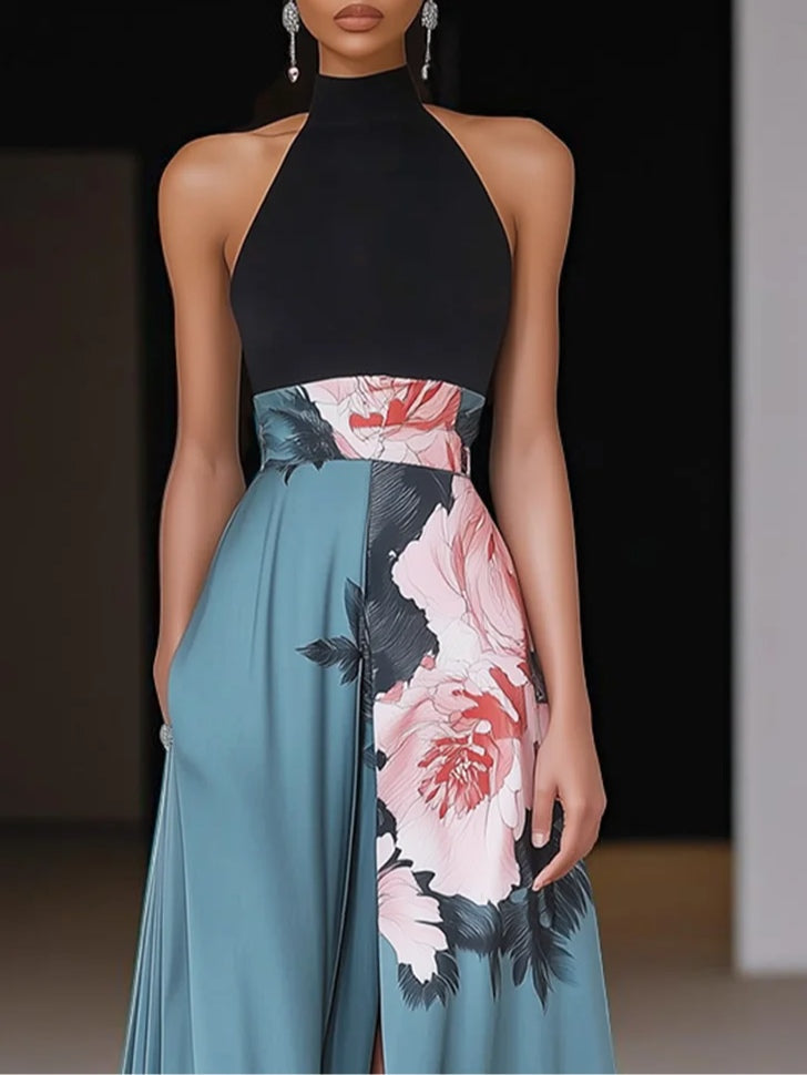 womens-formal-woven-maxi-dress-with-halter-neck-and-front-slit-2