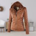 Gwendolen | Slim Moto Coat with Zip-Off Hood