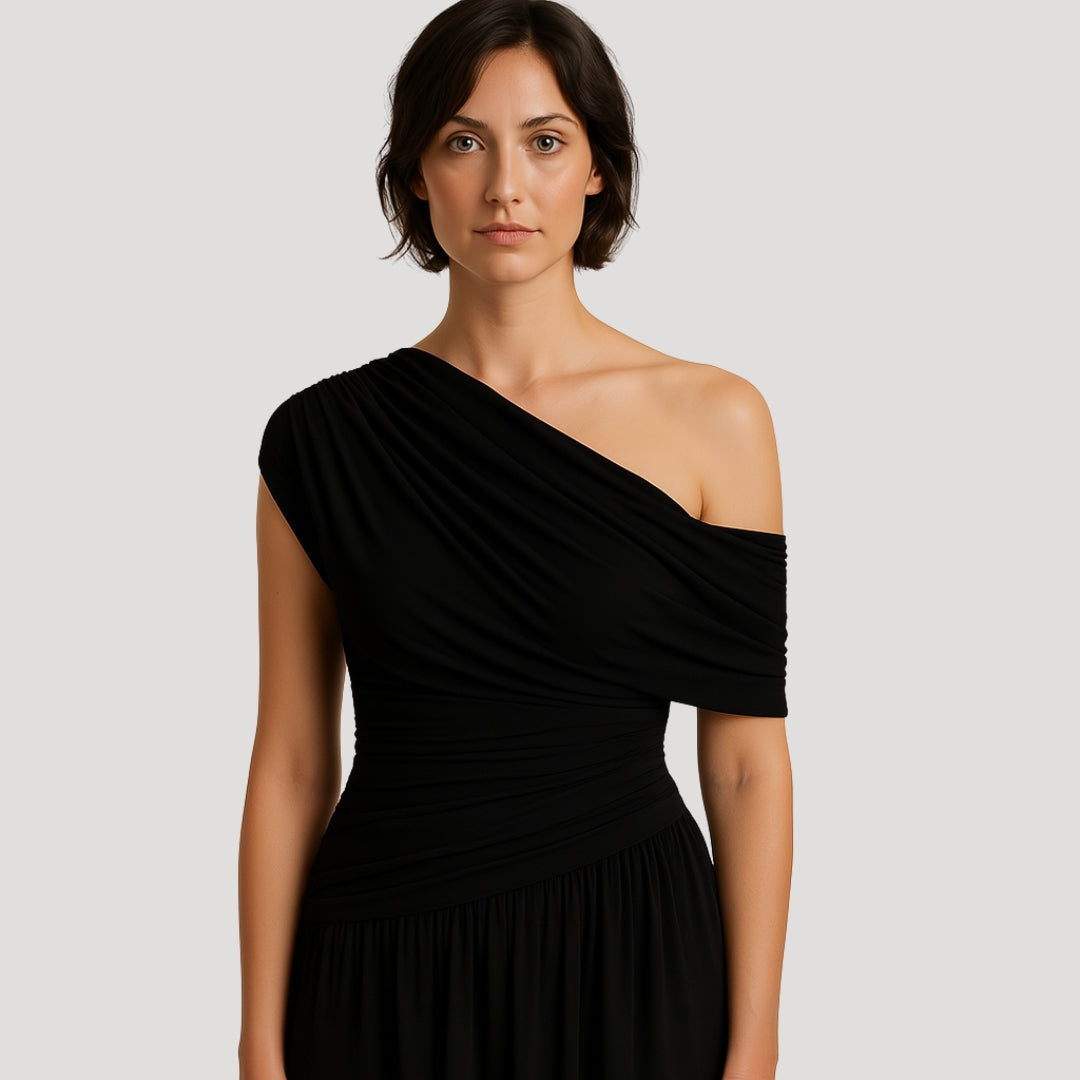 womens-knit-maxi-dress-with-one-shoulder-neckline-and-ruching-3