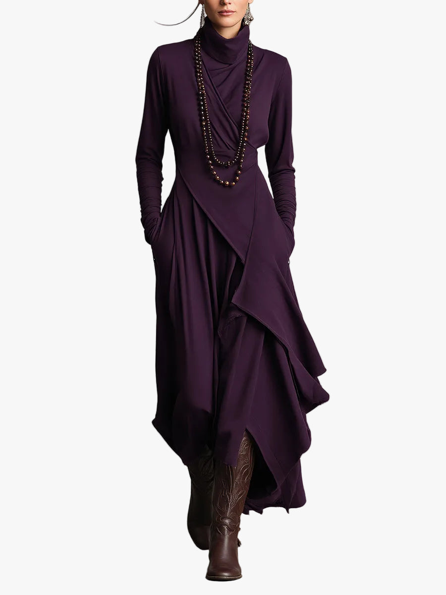 womens-knit-maxi-dress-with-roll-neck-and-wrap-overlay-1