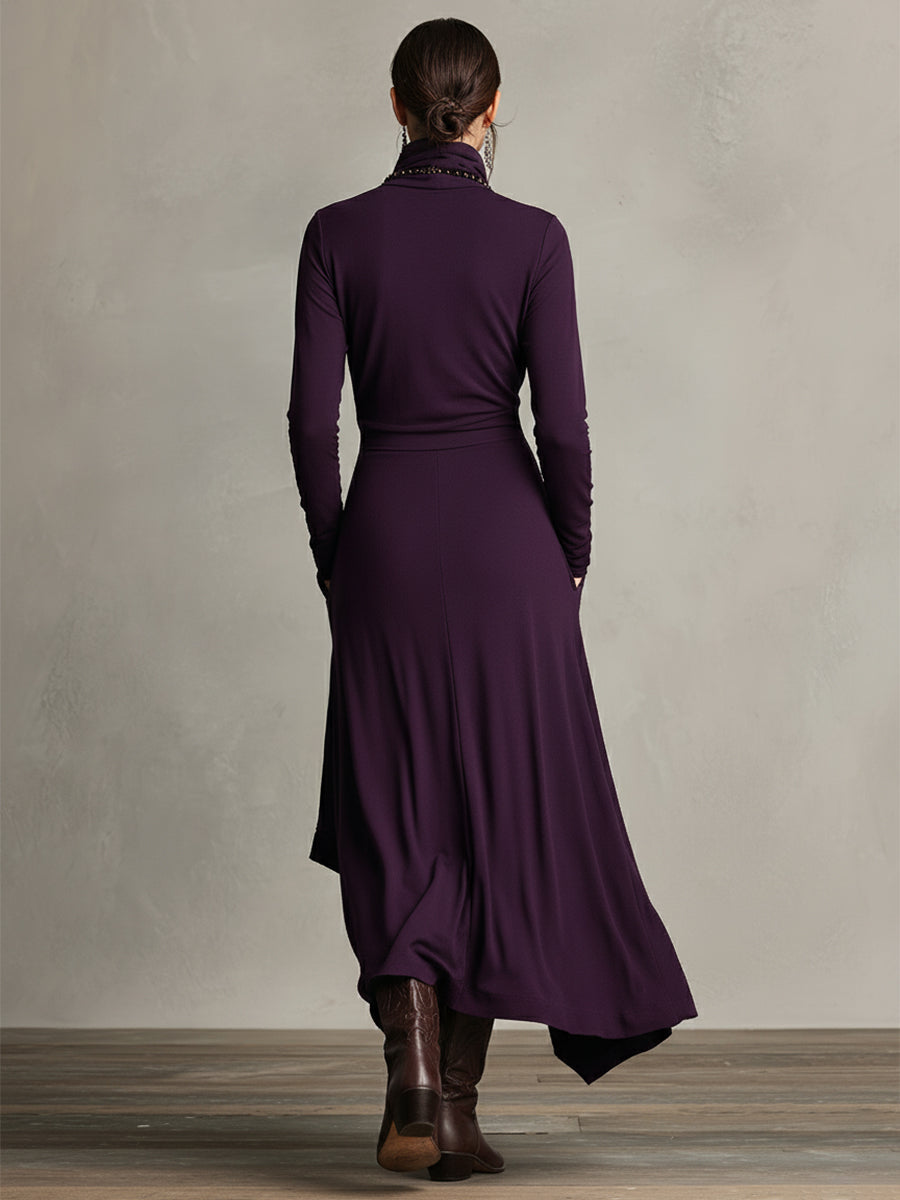 womens-knit-maxi-dress-with-roll-neck-and-wrap-overlay-6