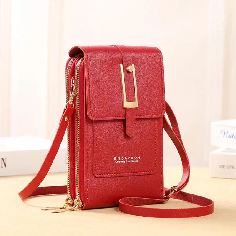 Cell phone crossbody bag with adjustable strap in multiple colors