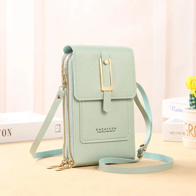 Cell phone crossbody bag with adjustable strap in multiple colors