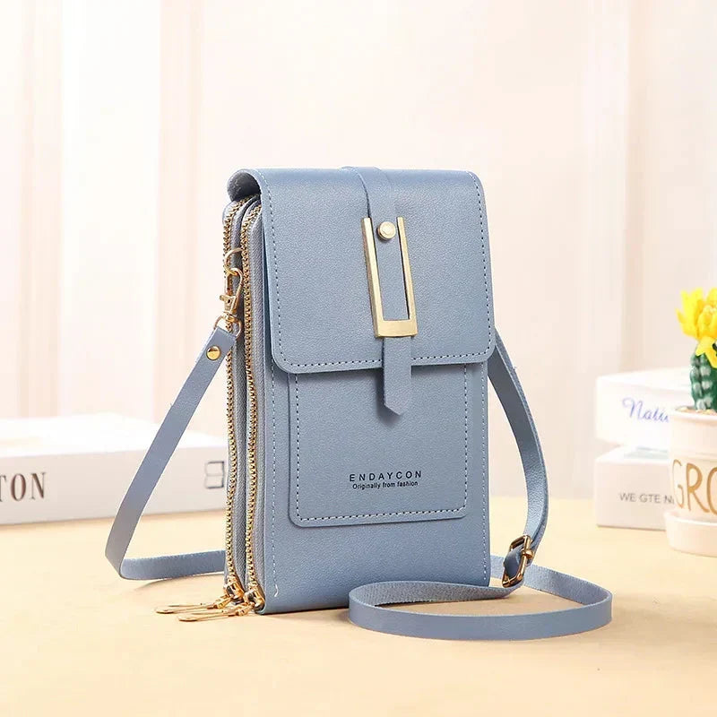 Cell phone crossbody bag with adjustable strap in multiple colors