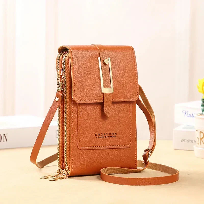 Cell phone crossbody bag with adjustable strap in multiple colors