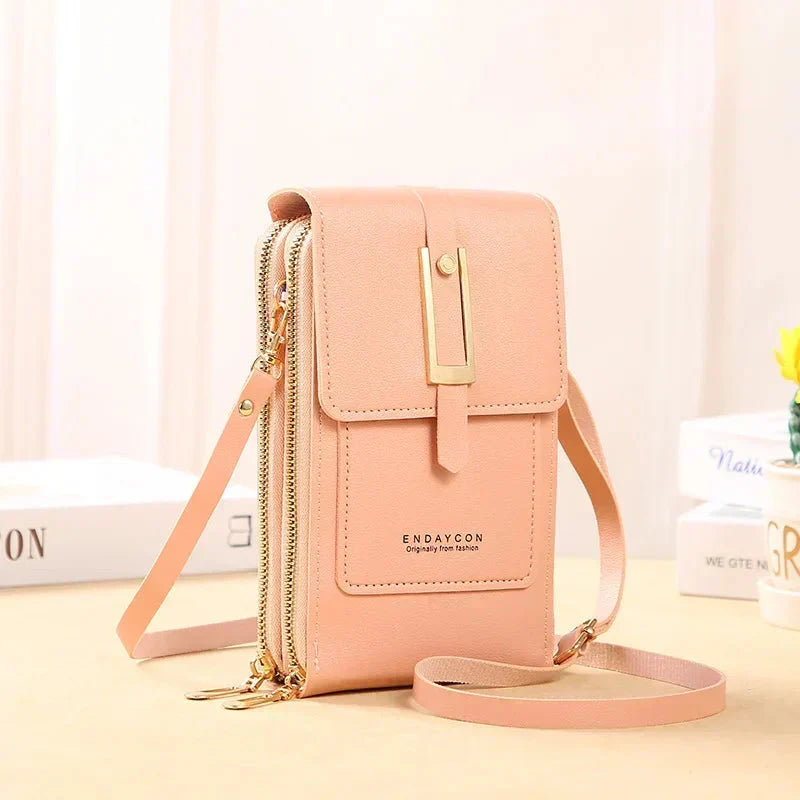 Cell phone crossbody bag with adjustable strap in multiple colors