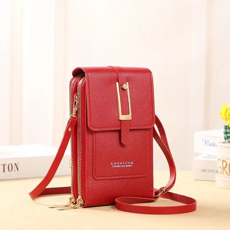 Cell phone crossbody bag with adjustable strap in multiple colors