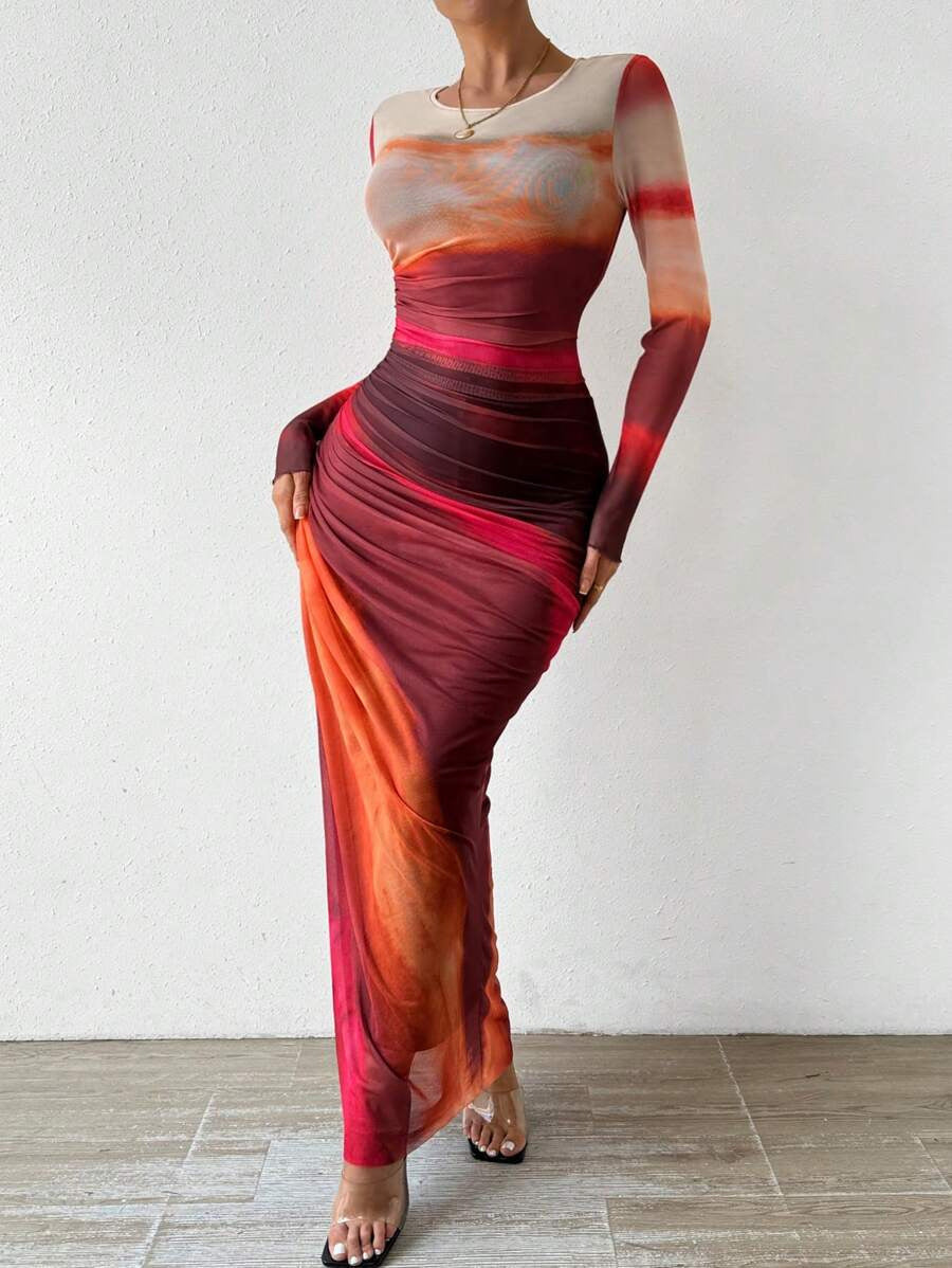 womens-maxi-dress-in-mesh-with-long-sleeves-and-ruched-waist-3