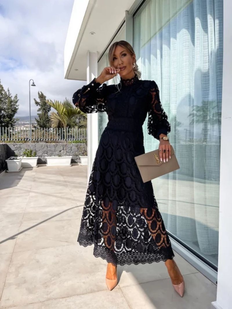 womens-midi-dress-with-lace-overlay-and-high-neckline-6
