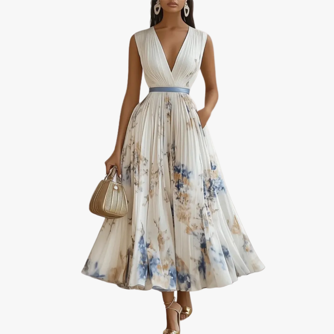 womens-pleated-chiffon-maxi-dress-with-v-neck-and-pockets-1