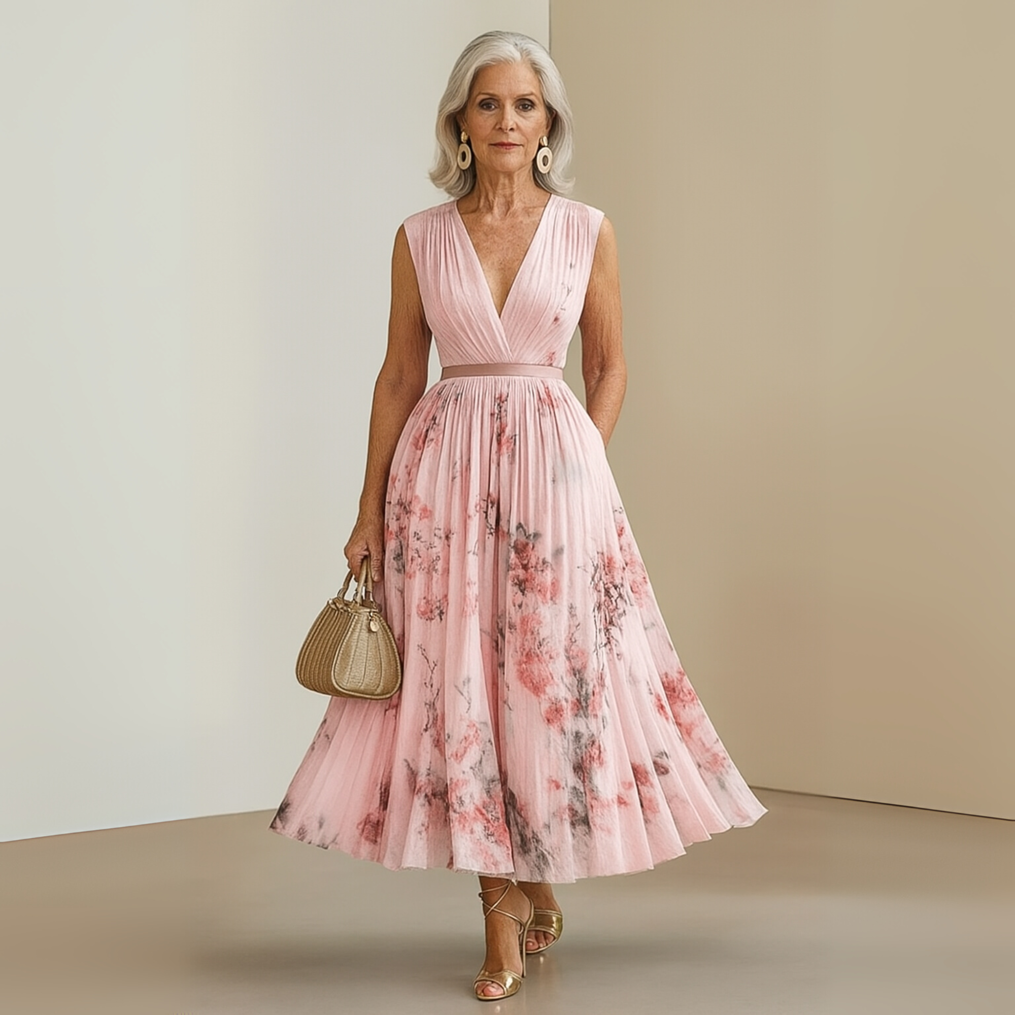 womens-pleated-chiffon-maxi-dress-with-v-neck-and-pockets-9