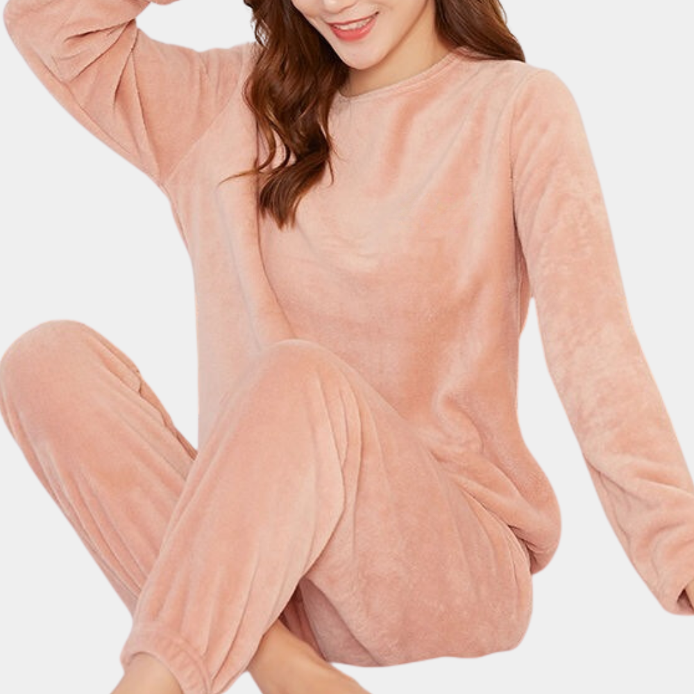 womens-plush-knit-loungewear-set-with-crewneck-top-and-jogger-pants-4