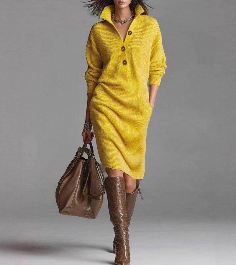 womens-rib-knit-midi-dress-with-pointed-collar-and-half-placket-3