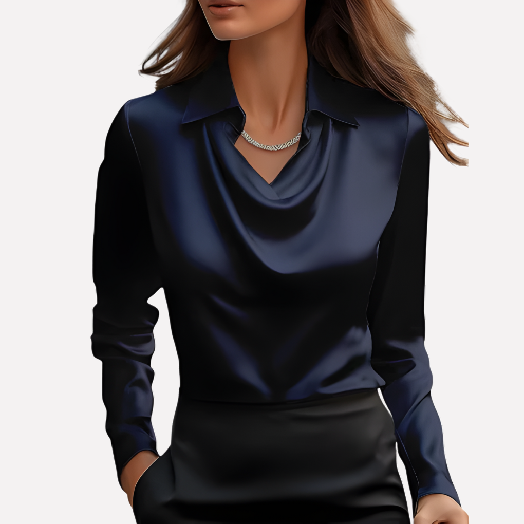 womens-satin-style-woven-blouse-with-draped-neckline-and-cuffs-3