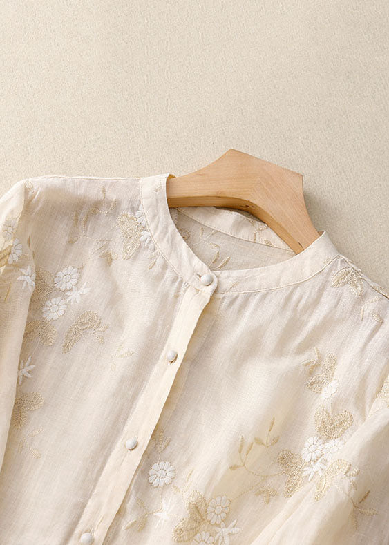 womens-semi-sheer-woven-blouse-with-embroidery-and-band-collar-3