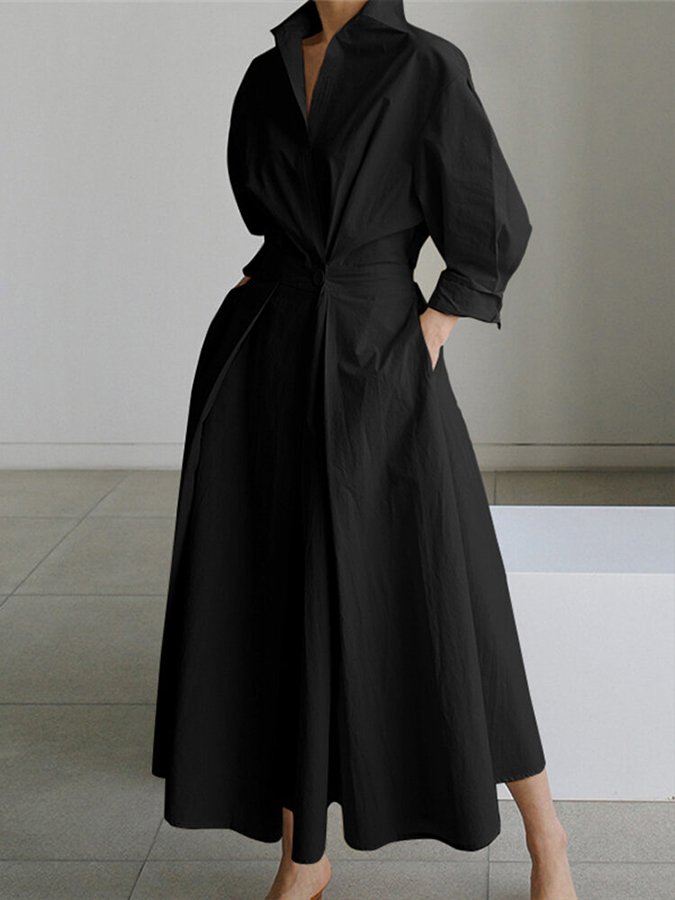 womens-shirt-style-woven-midi-dress-with-tie-waist-and-pockets-4