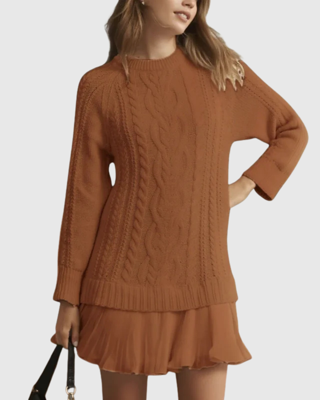 womens-sweater-dress-with-cable-knit-and-pleated-hem-8