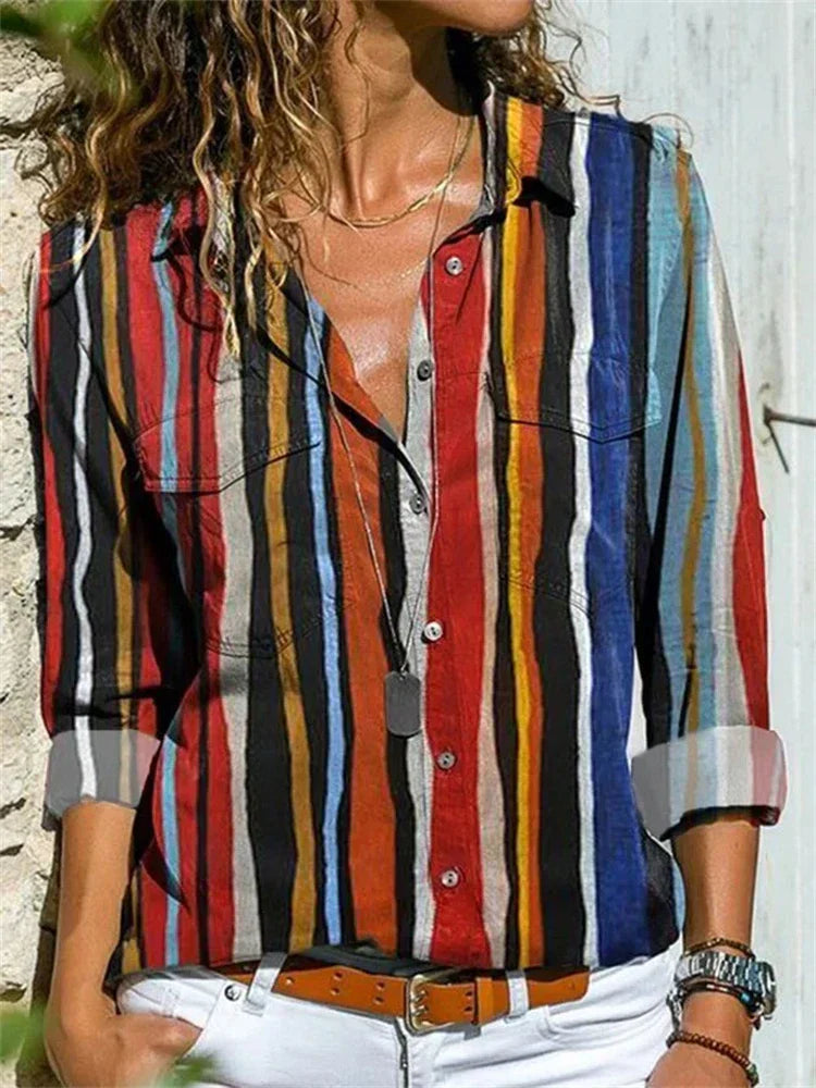 womens-woven-blouse-with-button-placket-and-roll-tab-sleeves-2