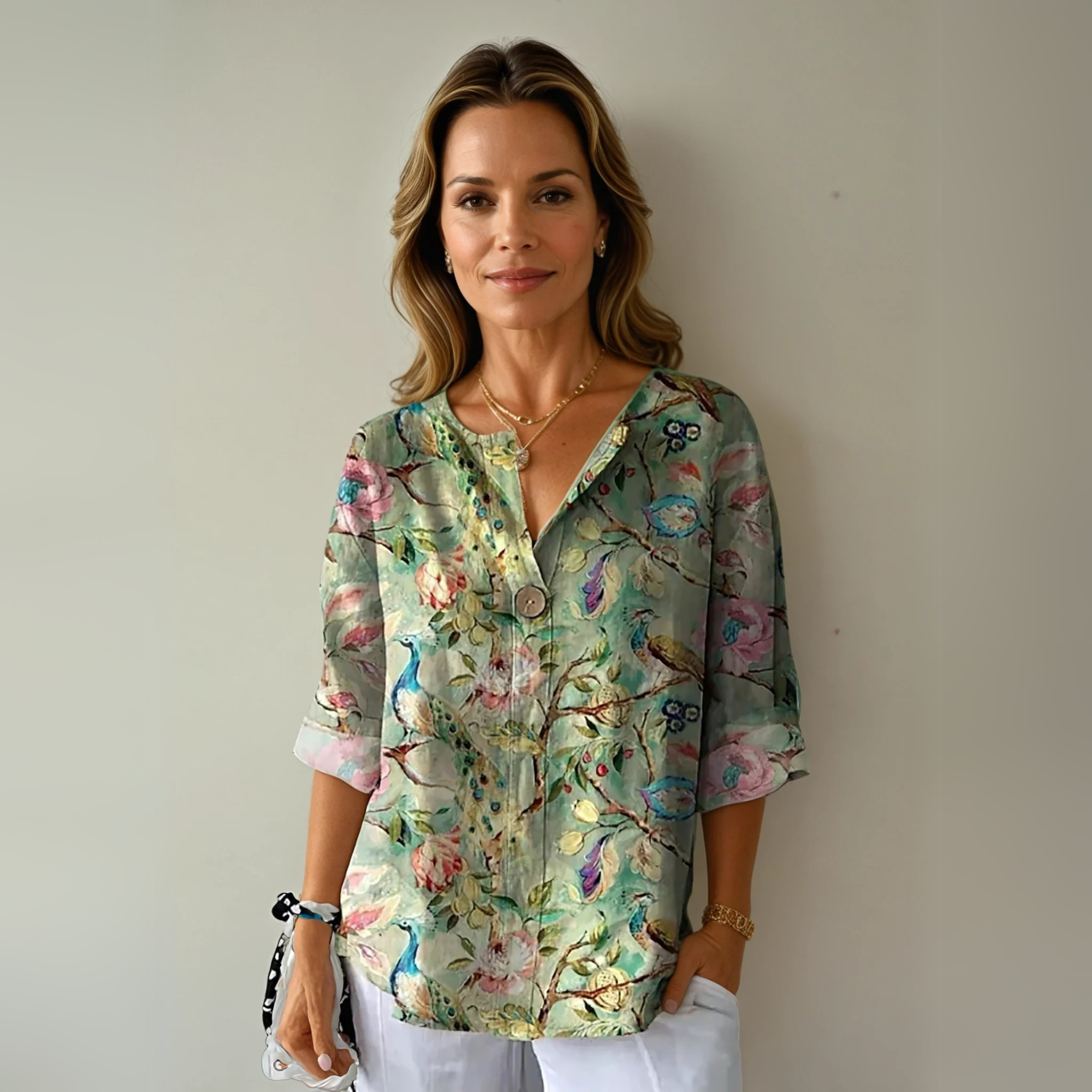 womens-woven-blouse-with-floral-print-and-split-neck-3