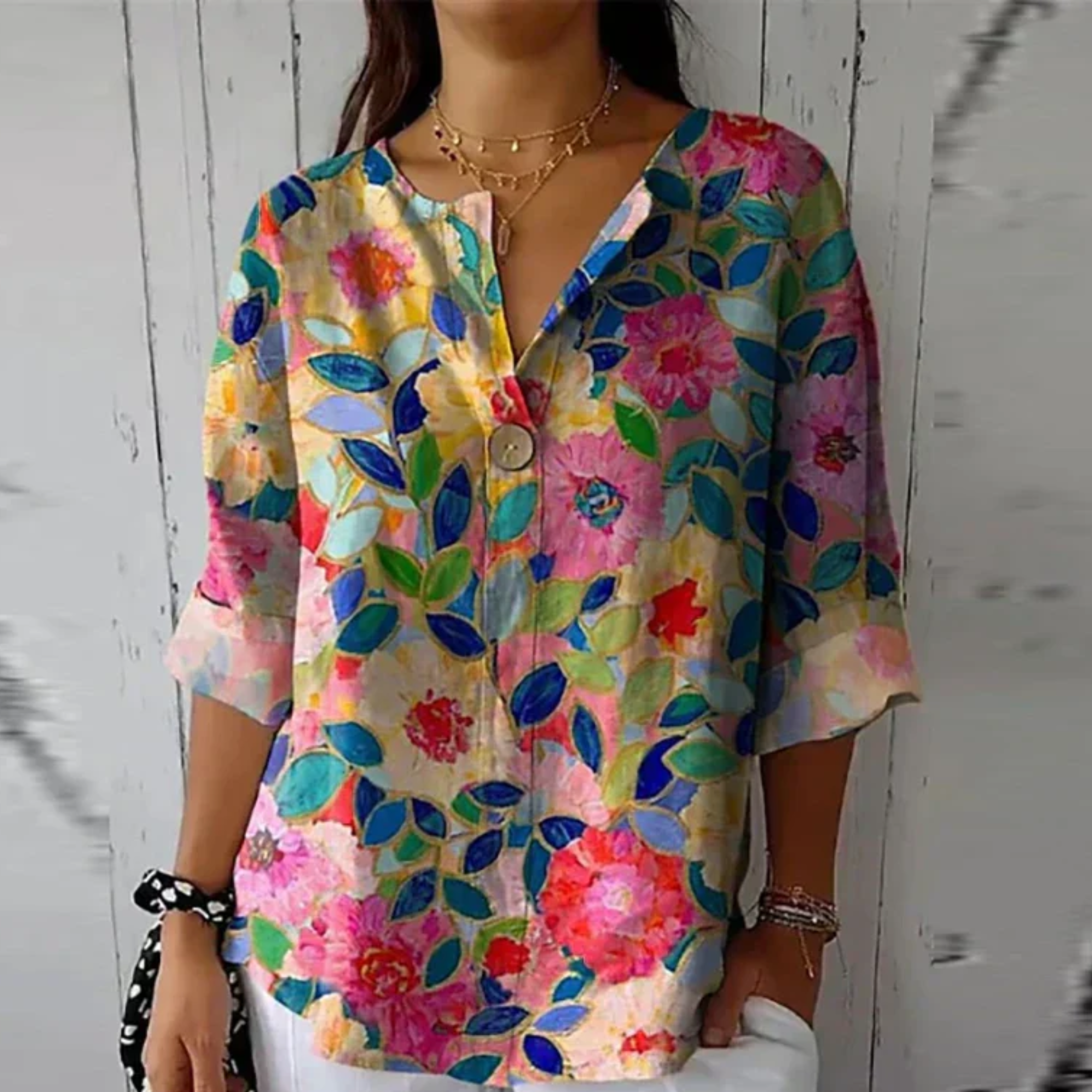 womens-woven-blouse-with-floral-print-and-split-neck-5