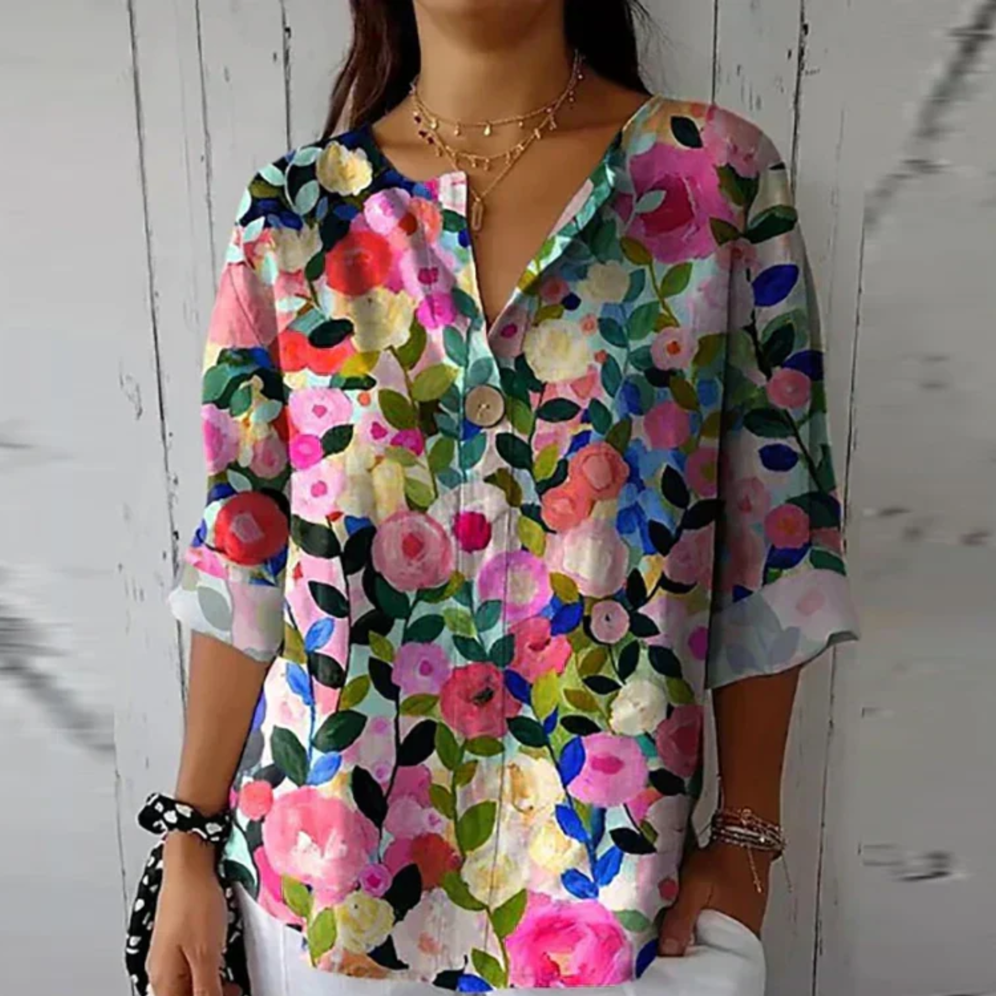 womens-woven-blouse-with-floral-print-and-split-neck-6