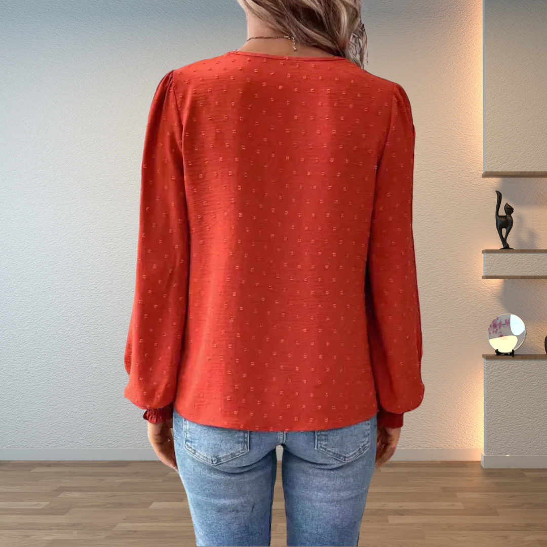 womens-woven-blouse-with-lace-yoke-and-split-neckline-2