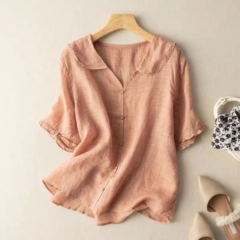 womens-woven-blouse-with-scalloped-collar-and-button-placket-2