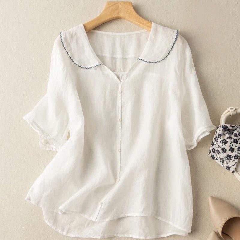 womens-woven-blouse-with-scalloped-collar-and-button-placket-5