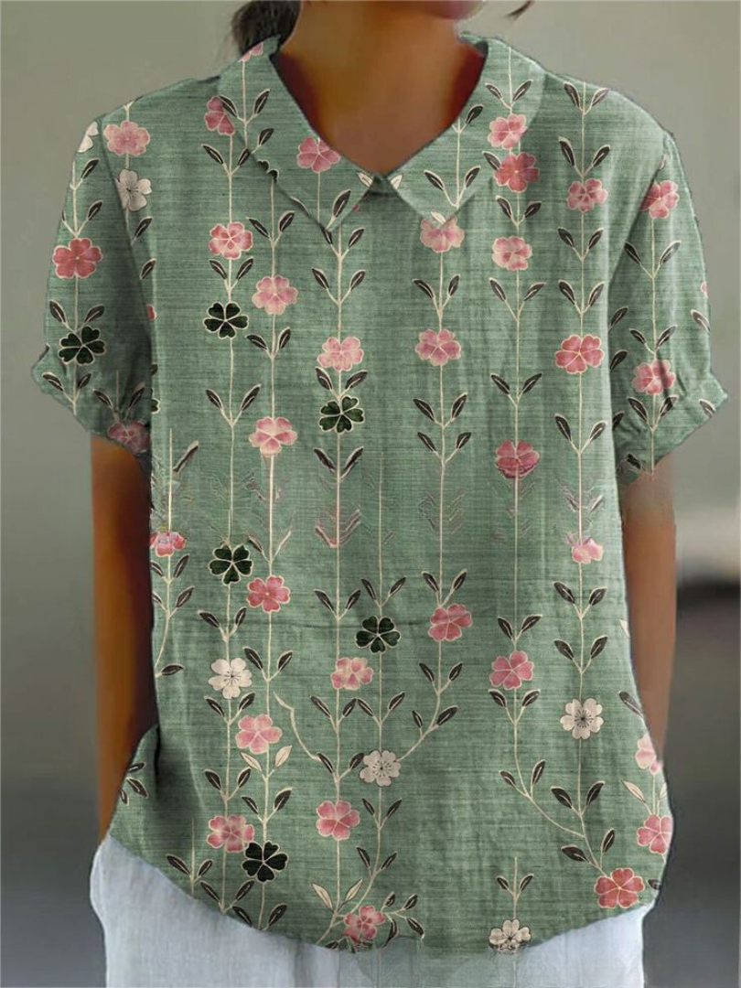 womens-woven-floral-blouse-with-v-notch-collar-and-short-sleeves-7