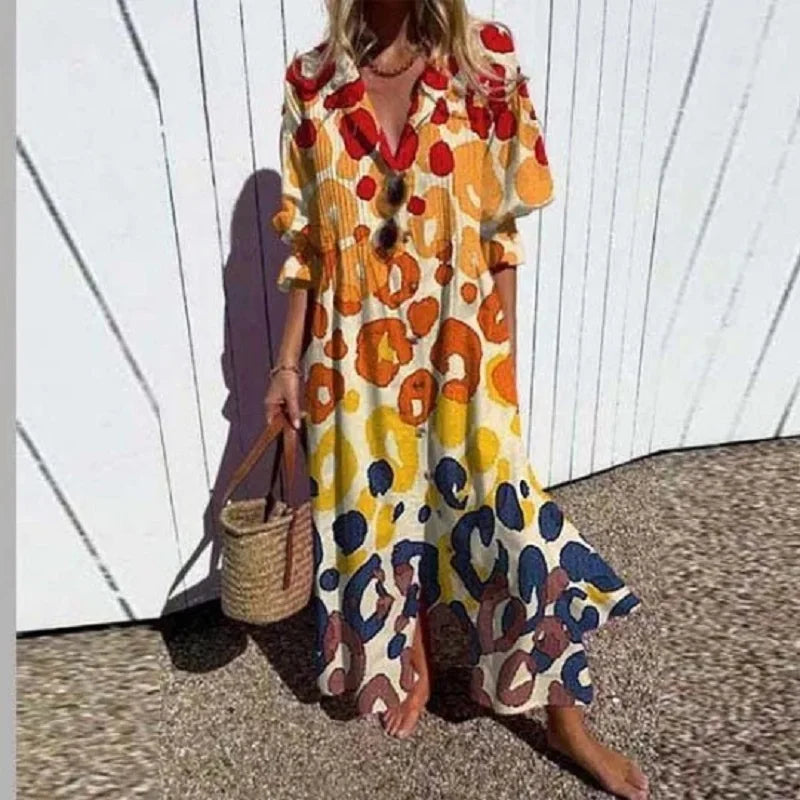 womens-woven-maxi-dress-with-collared-v-neck-and-buttons-2