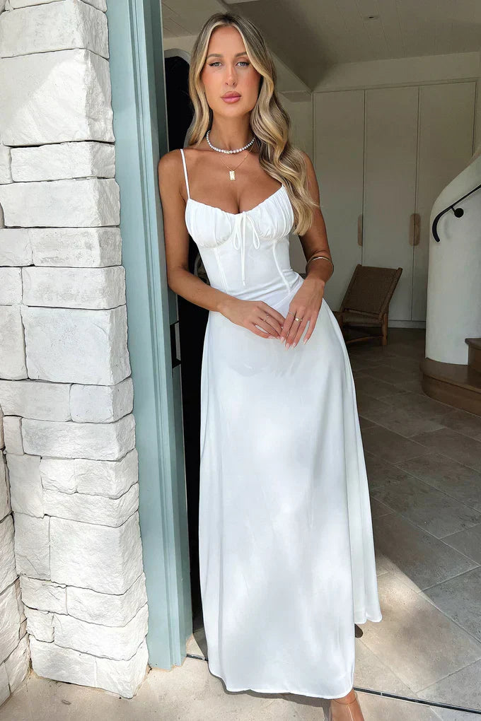 womens-woven-maxi-dress-with-spaghetti-straps-and-bow-front-8
