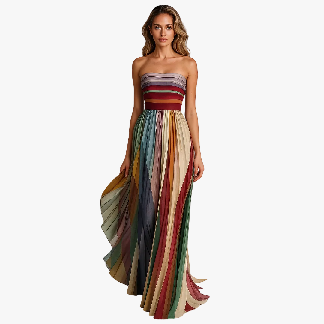 womens-woven-maxi-dress-with-strapless-bodice-and-pleated-skirt-1