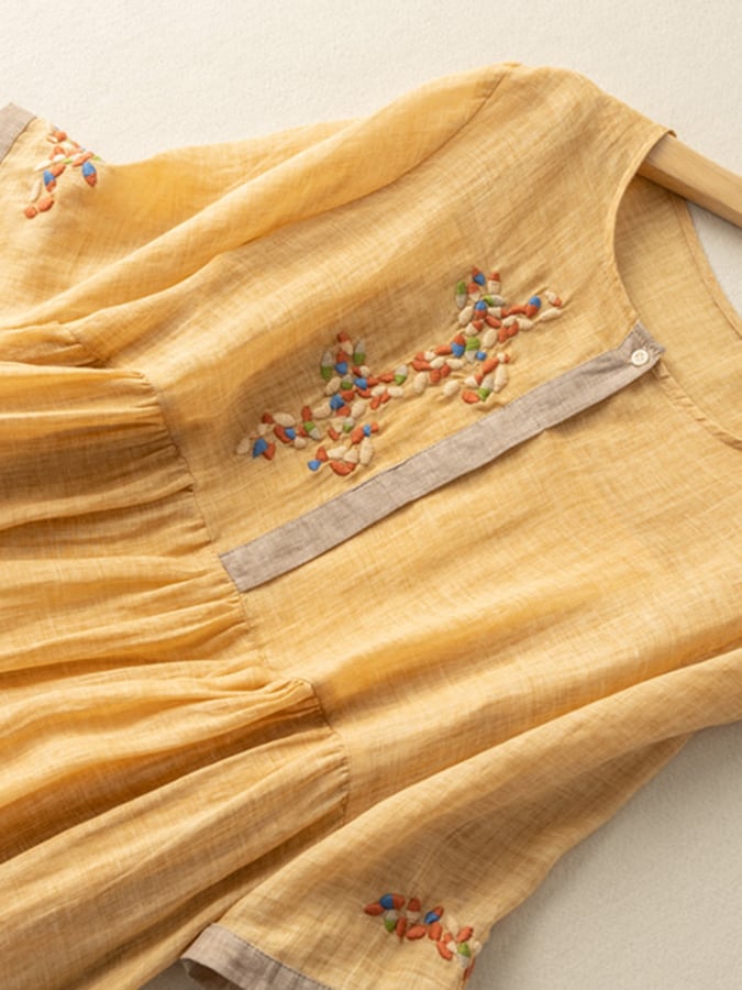 womens-woven-midi-dress-with-embroidery-and-button-placket-6