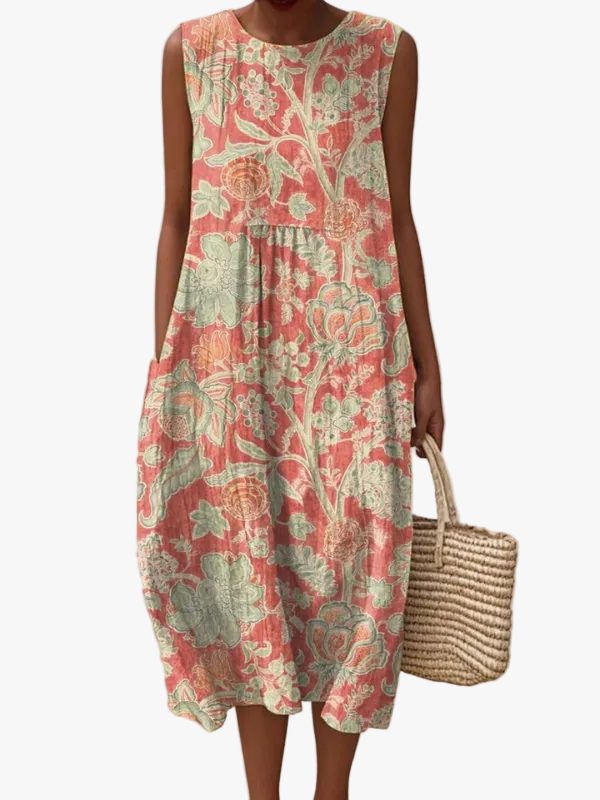 womens-woven-midi-dress-with-sleeveless-shape-and-tiered-skirt-1