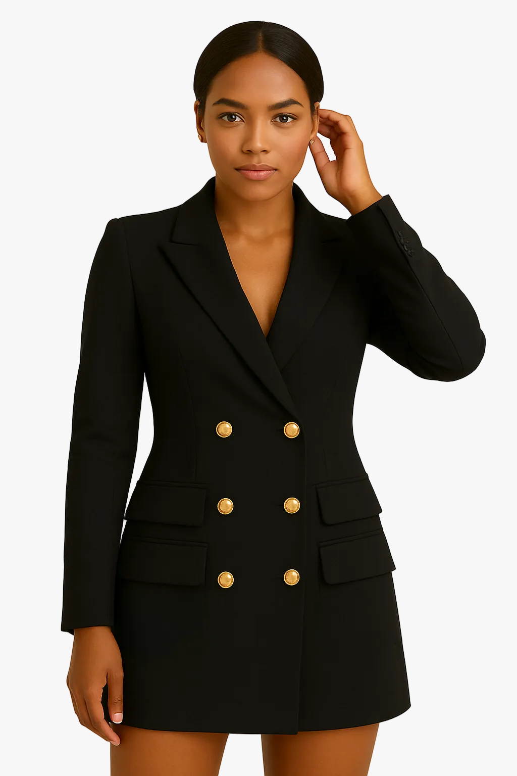 womens-woven-mini-dress-with-double-breasted-buttons-and-lapel-collar-1