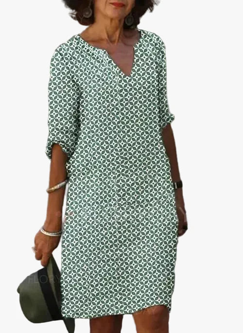 womens-woven-mini-dress-with-split-neck-and-3-4-sleeves-1